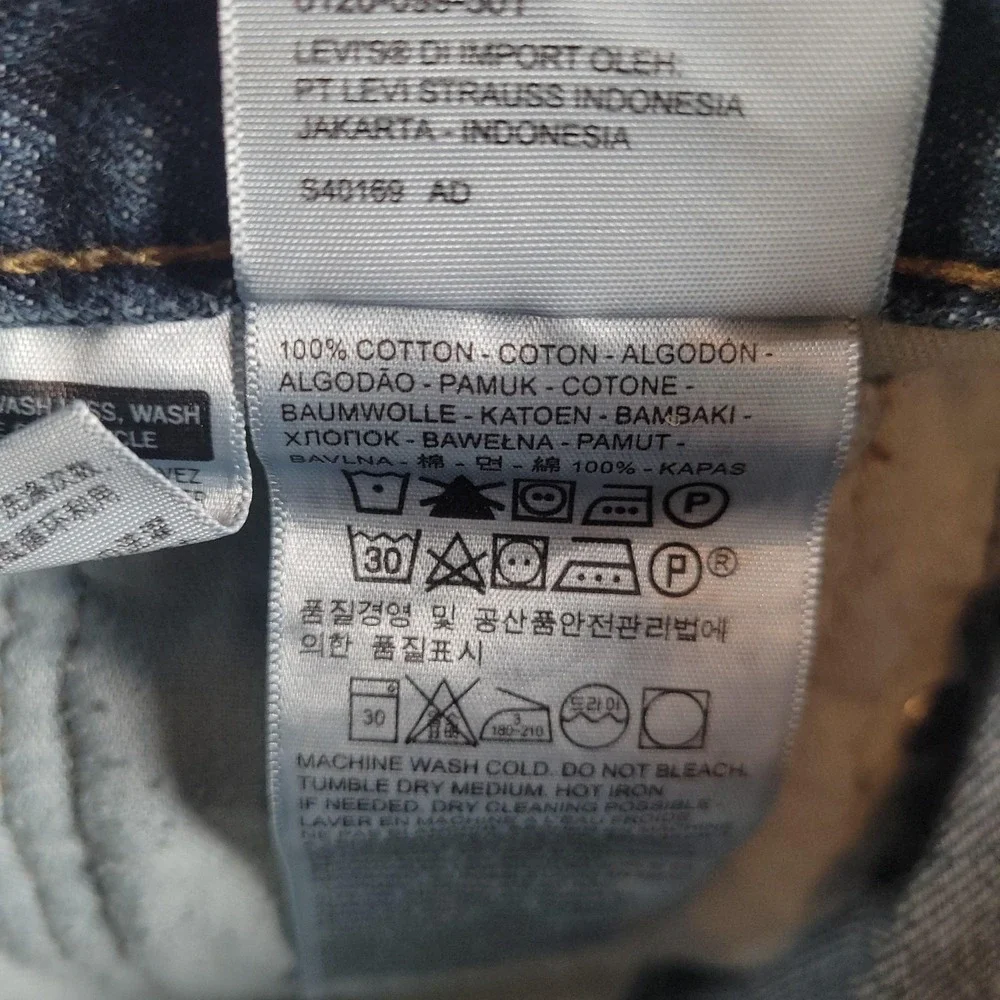 Levis 514‎ Jeans Mens 32x34 Blue Regular Fit Straight Leg Denim Medium Wash